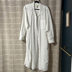 Universal Thread White Button-Up Maxi Dress